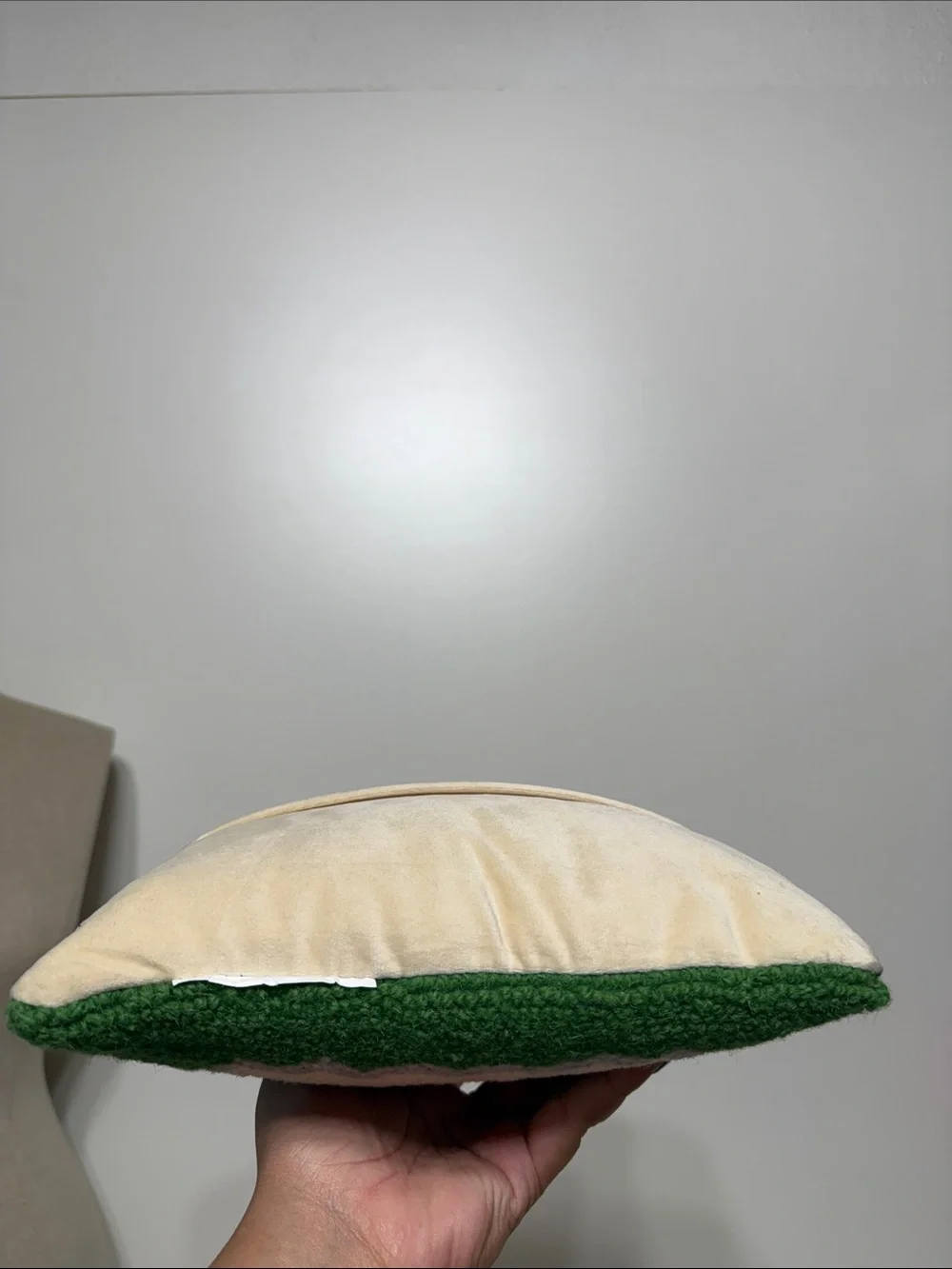 Santa Hat with Pom Pom Detail Wool Pillow